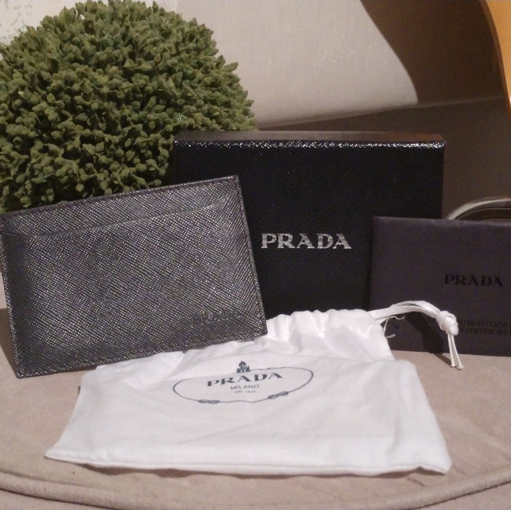 Authentic Prada card holder